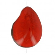 Worked tagua seed 35-50 mm Red x 1|raw }}