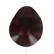Worked tagua seed 35-50 mm burgundy x 1|raw }}