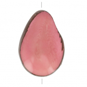 Worked tagua seed 35-50 mm Pink x 1