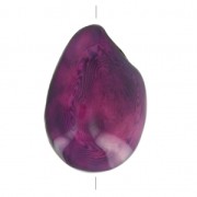 Worked tagua seed 35-50 mm Violet x 1
