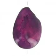 Worked tagua seed 35-50 mm Violet x 1