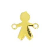 Spacer boy 2 rings 14x13mm fine Gold plated x1