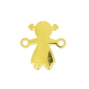 Spacer girl 2 rings 14x13mm fine Gold plated x1|raw }}
