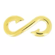 Fish hook clasp 30x13mm fine Gold plated x1