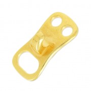 Rectangle hook 34x17mm for 5mm cord fine Gold plated x1