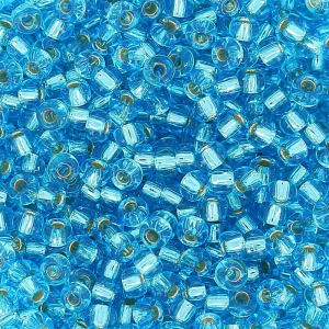 Miyuki Seed beads 11/0 2429 - Dark Aqua Silver Lined x8g