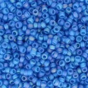 Miyuki Seed beads 15/0 149FR - Transparent Capri Blue Mat AB x8g