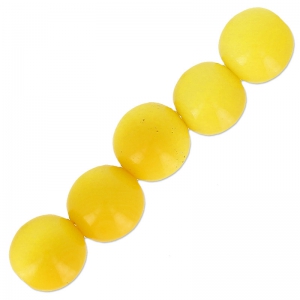 Tagua round beads 5 mm yellow x 8