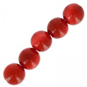 Tagua round beads 5 mm Red x 8|raw }}