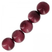 Tagua round beads 5 mm burgundy x 8|raw }}