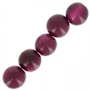 Tagua round beads 5 mm Violet x 8