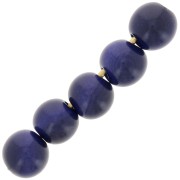 Tagua round beads 5 mm Blue x 8|raw }}