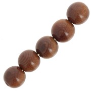 Tagua round beads 5 mm brown x 8