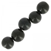 Tagua round beads 5 mm black x 8|raw }}
