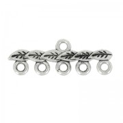 5 rows spacer leaf pattern 27x9 mm old silver tone x1|raw }}