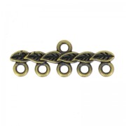 5 rows spacer leaf pattern 27x9 mm bronze x1
