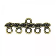 5 rows spacer leaf pattern 27x9 mm bronze x1