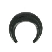 Half Moon imitation horn 15mm Black x1|raw }}