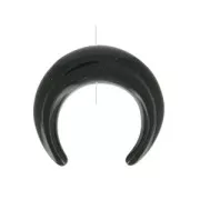 Half Moon imitation horn 15mm Black x1