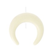 Half Moon imitation horn 15mm Ivory x1