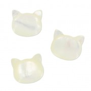 Cat's head bead 10 mm - Mother-of-pearl x1