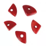 Tagua Chips 10 mm Red x 5