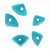 Tagua Chips 10 mm Turquoise x 5