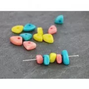 Tagua Chips 10 mm Turquoise x 5