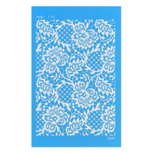 Silk Screen Moiko 74x105 mm - flower lace pattern 7.19