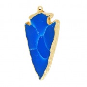 Arrow head pendant imitation Lapis Lazuli 63 mm gold tone/Blue x1|raw }}