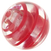 Striated Murano round 12mm Red x1|raw }}