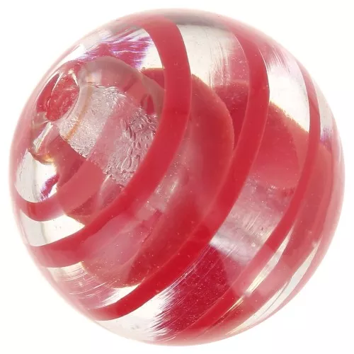 Striated Murano round 12mm Red x1