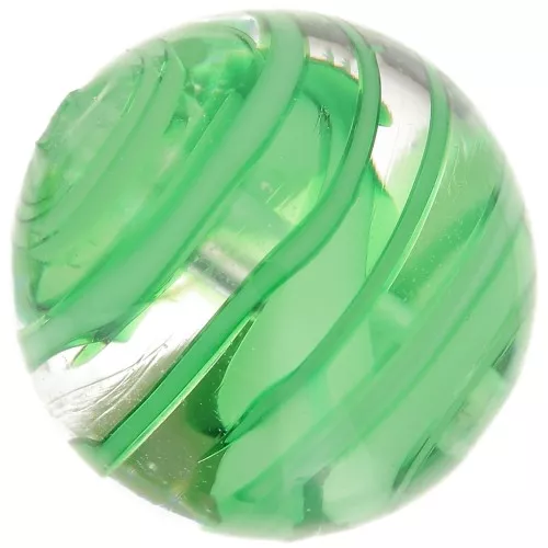 Striated Murano round 10mm green x1
