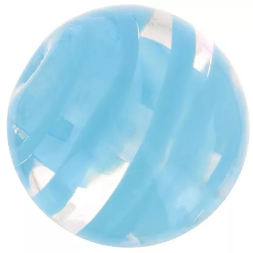 Striated Murano round 10mm Aquamarine x1