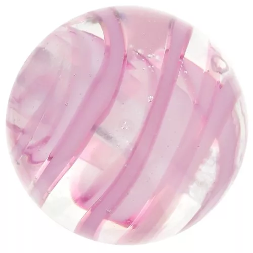 Striated Murano round 12mm Pink x1