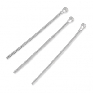 925 Sterling Silver head pin 18x0.8mm x10