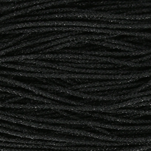 Japan silkcord 0.7 mm black metalized x 1m