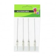 Croco clamp 10 cm rhodium x4|raw }}