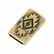 Magnetic clasp Ethnic pattern 22x13mm for 10mm Lace bronze x1|raw }}