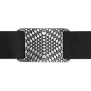 Spacer Ethnic pattern for 20mm width band Fine Antique silver plating