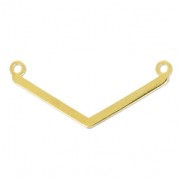 zigzag spacer 2 loops 31.5 mm fine Gold plated x1