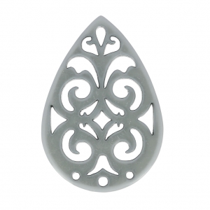 Drop spacer 3 holes for earrings 40 mm Grey x1