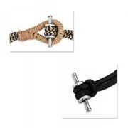 Double stem clasp 23 mm for 3 mm tube fine Gold plated x1