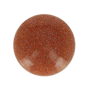 Round cabochon 15 mm Gold Stone - Imitation Pierre de soleil x1