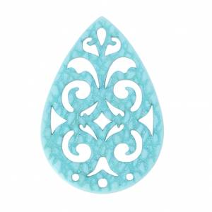 Drop spacer 3 holes lizard for earrings 40 mm sky blue x1