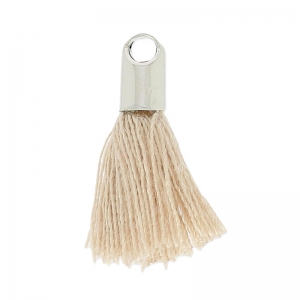 Tassel imitation cotton 15-20 mm Beige/rhodium