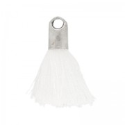 Tassel imitation cotton 15-20 mm white/rhodium|raw }}