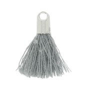 Tassel imitation cotton 15-20 mm Grey/rhodium|raw }}