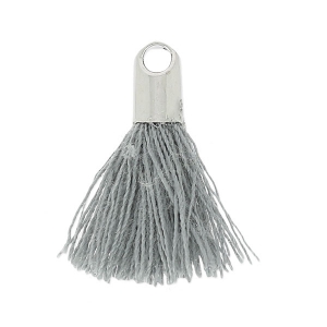 Tassel imitation cotton 15-20 mm Grey/rhodium