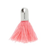 Tassel imitation cotton 15-20 mm Light Rose/rhodium